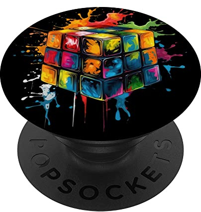 Schmelzender Zauber Würfel 70er 80er 90er PopSockets mit austauschbarem PopGrip