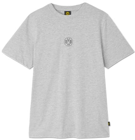 Borussia Dortmund Unisex Bvb T-shirt Essentials, Graues Tee T-Shirt, Grau, XL EU