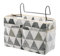 HNJKJEU Bett Organizer Bett Tasche mit Darhthaken Hängetasche Hochbett Aufbewahrungstasche für Buch, Magazin, Handy, Kopfhörer Bett Aufbewahrung (Graues Dreieck)