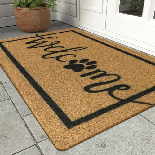 Mofonky Zerbino Ingresso Esterno Interno: 45 x 75 cm Personalizzato Famiglia Casa Zerbini in Cocco