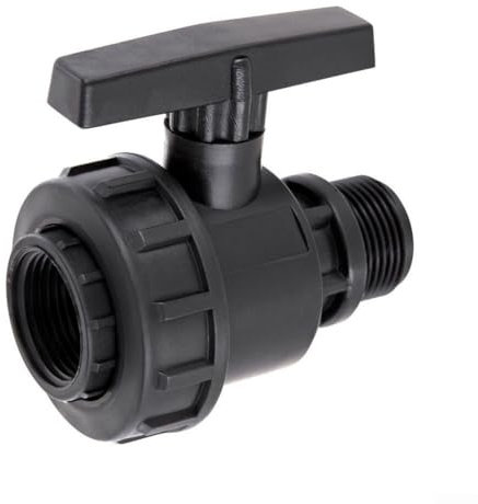 SPORTARC Wasserrohrverschraubungen, langlebiges PP-Gewinde, Kugelhahn für Wasserleitung, Kompressions-PE, Innengewinde x Außengewinde (2,5 cm IG x 2,5 cm für AG), 1 Stück