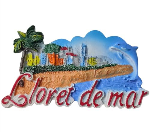 Moiilvcla Lloret de Mar Girona Spanien Kühlschrankmagnet 3D Reise Souvenir Kühlschrank Dekoration Magnetaufkleber Handwerk Kollektion