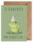 WBdesignz Lustige Glückwunsch Geburtstag Karte mit Umschlag - Frosch Geburtstagskarte als Grüne Karte zum Geburtstag (DIN A6)