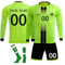 3-Teilig Set Generisch Hause/Auswärts Langärmeliges Fußball Trikots Shorts Socken Set für Kinder/Erwachsene, Langarm Fussball Jersey Trainingsanzug für Junge Herren L19