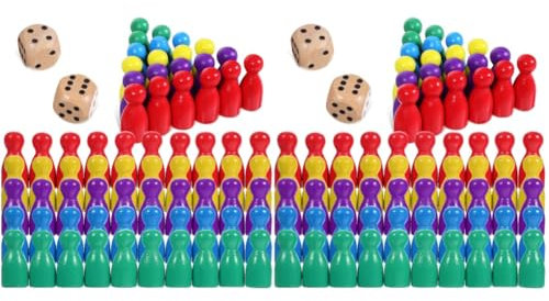 TOYANDONA 100 STK Stück Schachmarker Brettspielzubehör Spielzeug Würfel Schachspiel Brettspiel-Leute-Chips Schachbrett Spielset Brettspiel Schach Zubehör für Brettspiele Lernspielzeug Holz