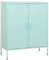 IKAYAA Metallschrank Sideboard für Wohnzimmer Schrank Metall Metall Sideboard Mehrzweckschrank Lagerschrank Stahl-Mintgrün-Typ 2