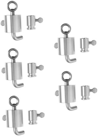 SUPVOX 5sets Pesetti Per Spiedo Inossidabile Per Grill Accessorio Per e Arrosticini e Piatti Al Barbecue
