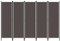 Myheimly 5-TLG. Raumteiler Klappbar Freistehend Trennwand Paravent Umkleide Sichtschutz Spanische Wand Raumtrenner Anthrazit 250x180 cm