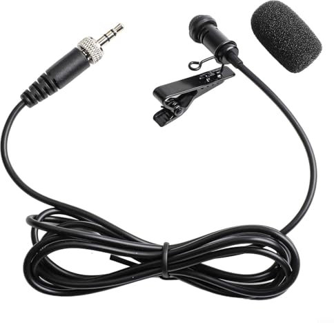 Clear and Professional Audio Lapel Microphone for and For Sony Wireless System, Under Ear Design (Silver)