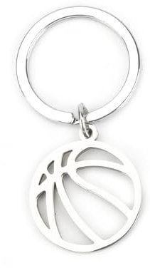 Basketballförmiger Schlüsselanhänger Aus Metall, Schlichtes Design, Geeignet Für Sportbegeisterte, Geschenk Für Frauen, Personalisierter Schlüsselanhänger, Glücksbringer Zum Schulanfang