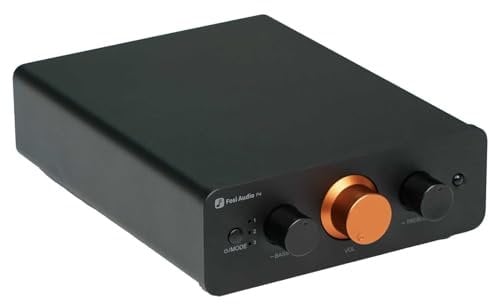 Fosi Audio P4 Mini Preamplificador con 3 Entradas RCA, Preamplificador Estéreo de Audio Doméstico para Amplificador/Subwoofer Activo/Altavoces, con Ganancia Ajustable de 3 Niveles 3/6/9 dB