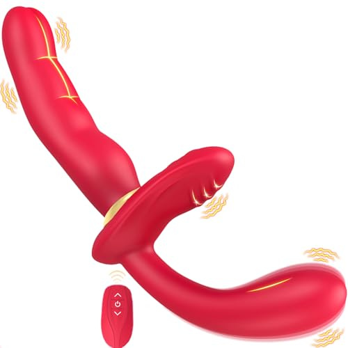 Strapless Strap On Umschnall für Frauen, Strapon mit Vibration für Paare Umschnallpenis für Frauen, Fernbedienung Doppeldildo Vibratorsets Umschnalldilodo für Paare Sex-Spielzeug Lesbischen Paarspiel