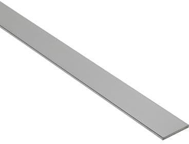Profilo Piatto in Alluminio da 2 Metri | Finitura Cromo Lucido e Satinato | 6 Misure Disponibili per Rifiniture Perfette (Cromo Satinato, 25 x 2 mm)