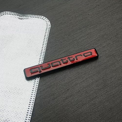 ZBYFCLK Quattro Auto Emblem Aufkleber für A1 A3 A4 A5 A6 A7 A8 S3 S4 S5 Q2 Q3 Q5 Q7 TT,3D Auto Aufkleber,Auto Limited Edition Logo Abziehbilder Emblem,Selbstklebende Ersatz Dekoration,FF