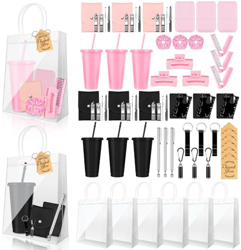 6 Sets Baby Shower Prizes for Women and Men Nail Clippers Mirror Bottle Opener Cup Comb Magnetic Pickup Tool Flashlight Grabber Credit Card Cutter for Baby Shower Game Winners Party