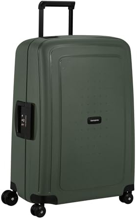 Samsonite S'Cure Renewed - Hartschalenkoffer 69 cm, Mittelgroß, Check-in Koffer mit Dreipunkt-Verschluss, Leicht, 4.20 KG, 79 L, Grün (Dark Green)