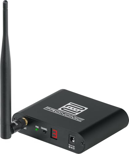 Pronomic SDT-40 Silent Disco V2 Sender, Wireless Stereo Transmitter | 3 Kanäle, System: UHF, Sendefrequenz: 863 - 865 MHz, Senderleistung wählbar (LO/HI), Display für ausgewählten Kanal, 2 m)