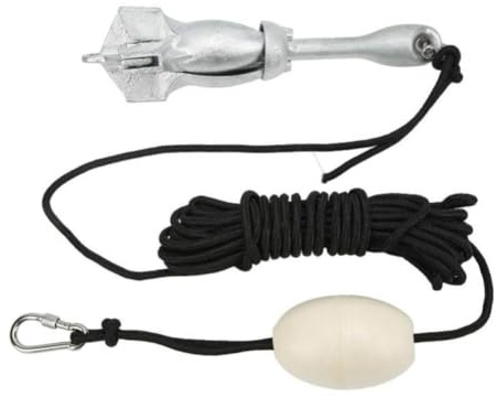 HDKFSUJ 4 Tine 3.5lb Folding Anchor With 25ft Rope Kit Portable Compatible With Marine Sailboats Kayak Canoe Watercraft