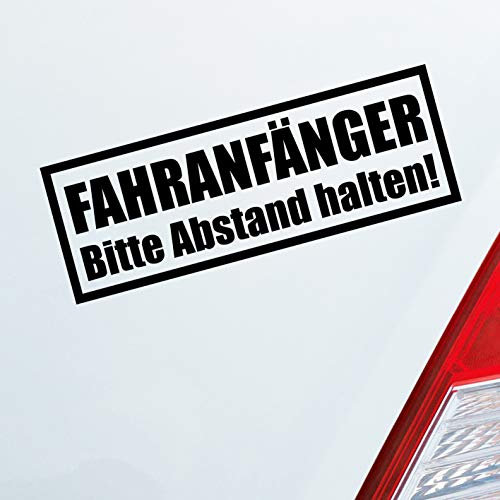 Hellweg Druckerei Achtung Fahranfänger Spruch Fahrschule Auto Aufkleber Sticker Heckscheibenaufkleber