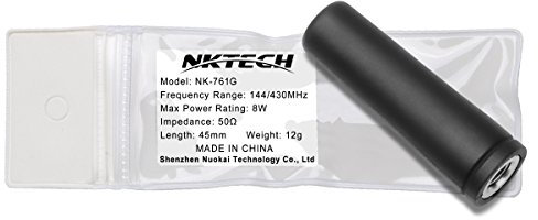 NKTECH NK-761G 1.7 8W 12g Dual Band VHF UHF 144/430Mhz SMA-M Antenna For Kenwood Wouxun KG-UV6D KG-UV8D BaoFeng UV-3R TYT DM-UVF10 TH-UVF9 TH-UVF9D MD-380 MD-390 MD-680 Two Way Radio