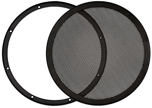 Goldwood Snap On - Rejilla de subwoofer de 10 Pulgadas, Altavoz de Malla de Acero, Color Negro (SGM10)