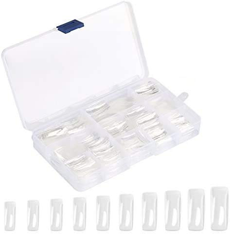 Naler Faux Ongles 500 pcs Assorties Taille Acrylique Faux ongles et capsules artificielle avec Boîte pour Femmes Dames Filles Nail Art