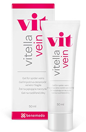 Vitella Vein 50 ml is a gel for spider veins, resulting from weak vessels, occurring mostly on the legs.