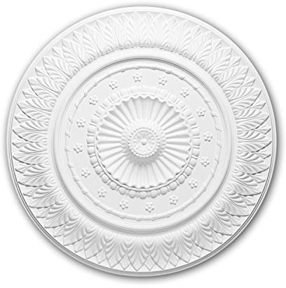 PRO[f]home® - Ceiling Rose 156028 Ceiling Decoration Medallion Rosette Decorative Element Neo-Classicism Style White Ø 67 cm Profhome