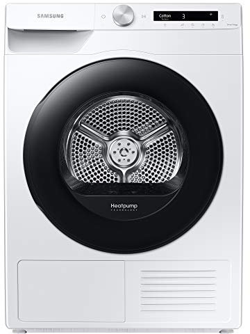 Samsung Series 5+ DV90T5240AW/S1 with OptimalDry™, Freestanding Heat Pump Tumble Dryer, 9 kg, White, A+++ Rated