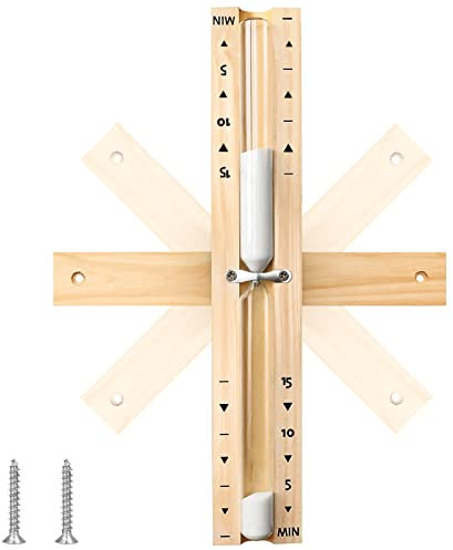 Temporizador De 15 Minutos Sauna Reloj,Reloj de Arena Sauna,Reloj de Arena de Madera Temporizador,Reloj de Arena para Sauna,Temporizador de Arena,Temporizador De Reloj De Arena,Reloj de Arena
