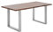 Woodkings® Esstisch Bullwer Holz Palisander, Metallfuß, Tisch mit Baumkante, Baumtisch, Baumkantentisch, Echtholz modern, Design, Massivholz, Küchentisch, Esszimmermöbel (170x90 cm, silberfarben)