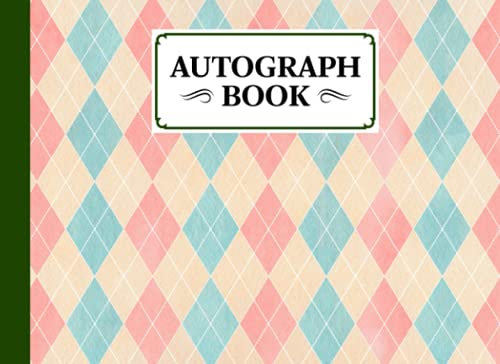 Autograph Book: Triangles Cover | Memory Book, Signature Celebrity Memorabilia Album Gift, Size 8.25 x 6 By Wally Funke