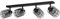 EGLO Deckenlampe Consaca, 4 flammige Deckenleuchte, industrial, Deckenstrahler aus Metall, Rauchglas, Wohnzimmerlampe in Schwarz, Schwarz-Transparent, Spots mit E27 Fassung