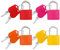 Suitcase Locks with Keys, Small Padlocks Luggage Locks Padlocks with Outdoor Travel Luggage Suitcase Baggage School Gym Lockers Laptop Bag（4 Pcs）
