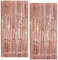 2 Stück Glitzer Vorhang Deko, Metallische Lametta Vorhänge Rosegold Folien Fransenvorhang Lametta Vorhang Schimmer für Hochzeit, Verlobung, Geburtstag, Bachelorette, Party, Bühnendekoration (1X2M)