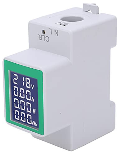PZEM‑008 Amperometro su Guida Din, Digitale LCD Voltmetro Multifunzione Rail Wattmetro Display Tensione/Corrente/Potenza/Elettricità AC 50‑300V