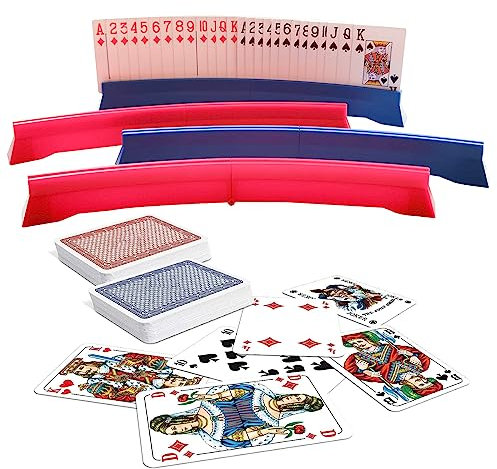 Aatpuss 2 Stücke Kartenhalter Kinder,Spielkartenhalter,Spielkartenhalter Klappbarer,Kartenhalter Kinder Spielkarten,Karten Spiele Für Senioren Und Behinderte