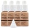 Glamza Phoera Foundation Full Coverage Makeup Set - 24hr Long Lasting Oil Control - Soft Smooth Matte Flawless Concealer Cream - Inc x4 30ml Foundation & Silicone Blender Sponge (105 Sand)