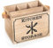Logbuch-Verlag Range-couverts en bois - Caisse à couverts en bois pour couverts de cuisine - Marron naturel - Décoration de cuisine