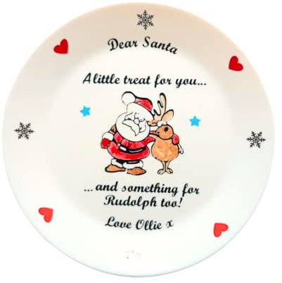 Christmas Eve Plate - Leave a Treat for Santa Personalised with Children's Names