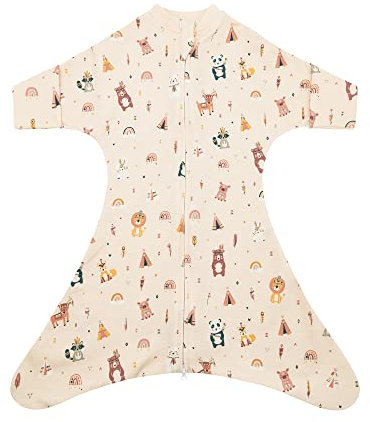 Wombambino 2in1 Baby Winterschlafsack mit verschließbaren Ärmeln und Füßen für Winter und Herbst (17-21 Grad/TOG 1,5) Baby Pucksack für unruhigen Schlaf