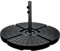 Crystals 4PCs Portable Round Parasol Base Weights Umbrella Cross Stand Holder Sand or Water Filled Outdoor Garden Patio (Cross Frame Stand + 4pc Round Weights)