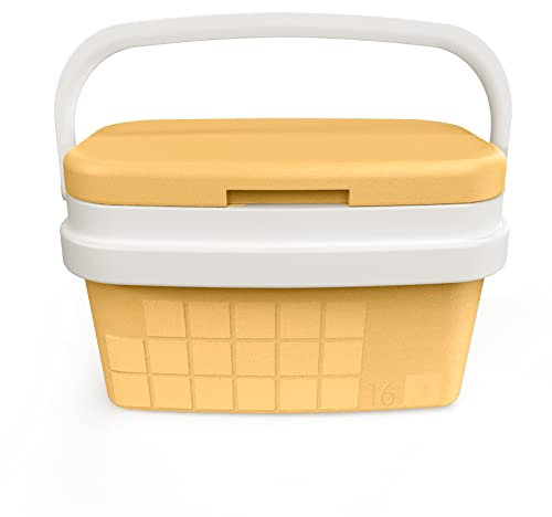 COM-FORT HOUSE - Nevera Portátil con Asa Rígida - Porta Alimentos para Camping, Playa, Acampada - Nevera Color Pastel - Capacidad 16L