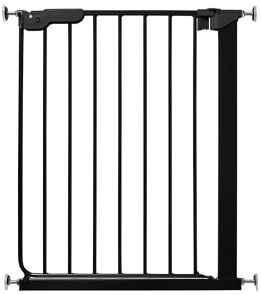 Bettacare Super Narrow Pet Gate, Black, 60.5cm - 66.5cm, Extra Narrow Dog Gate, Safety Barrier for Puppies and Pets | No drilling required, one-handed operation, double locking mechanism, easy installation.