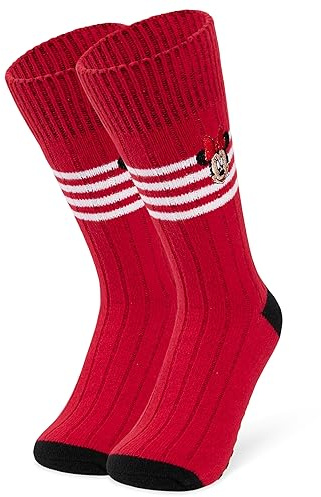Disney Slipper Socks for Women & Teens UK Size 2.5-7.5, Warm Non Slip Casual Grip Socks, Soft & Breathable, Gifts for Her