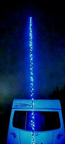 Caravan Flag Pole Solar LED KIT (Blue)