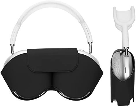 kwmobile Carcasa Compatible con Apple AirPods MAX Funda Protectora - Case Protector de Cuero sintético - Función de Apagado Automático - Negro
