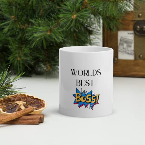 Taza Worlds Best Boss – El mejor regalo para cualquier jefe excepcional fuera | Muestra a tu jefe cuánto aprecias su duro trabajo y dedicación