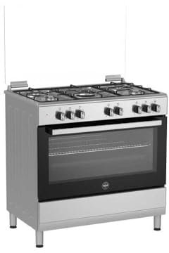 Cuisiniere LA GERMANIA - sel9mx - 5 feux gaz - four électrique - multifonction - Inox
