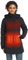 ORORO Women's Puffer Heated Jacket with Power Bank, Long Heated Coat with Detachable Hood (Charger Not Included) (Black, XS)